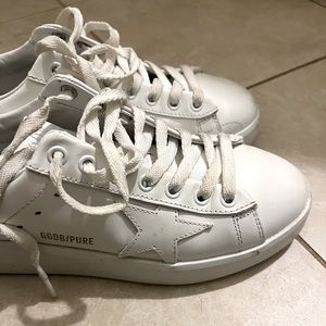 White & Silver Golden Goose sneakers